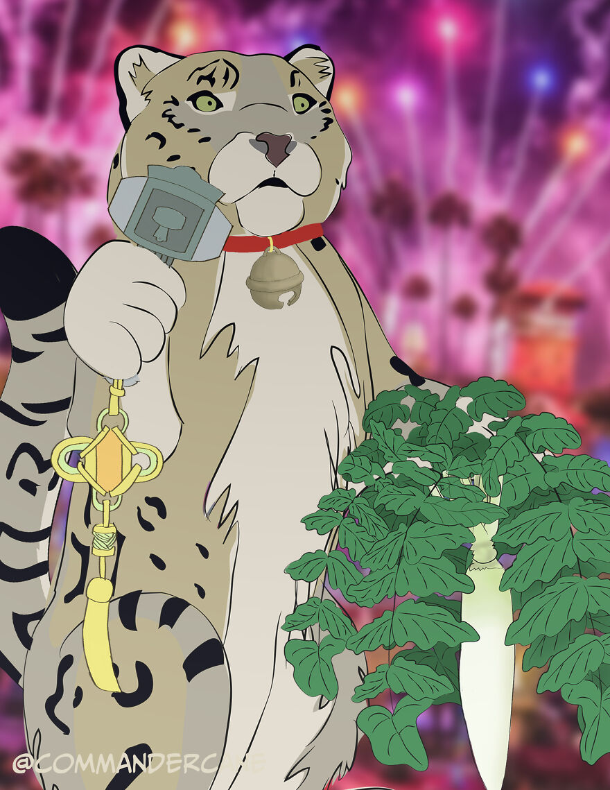 Maneki Neko From A Snow Leopard Pov