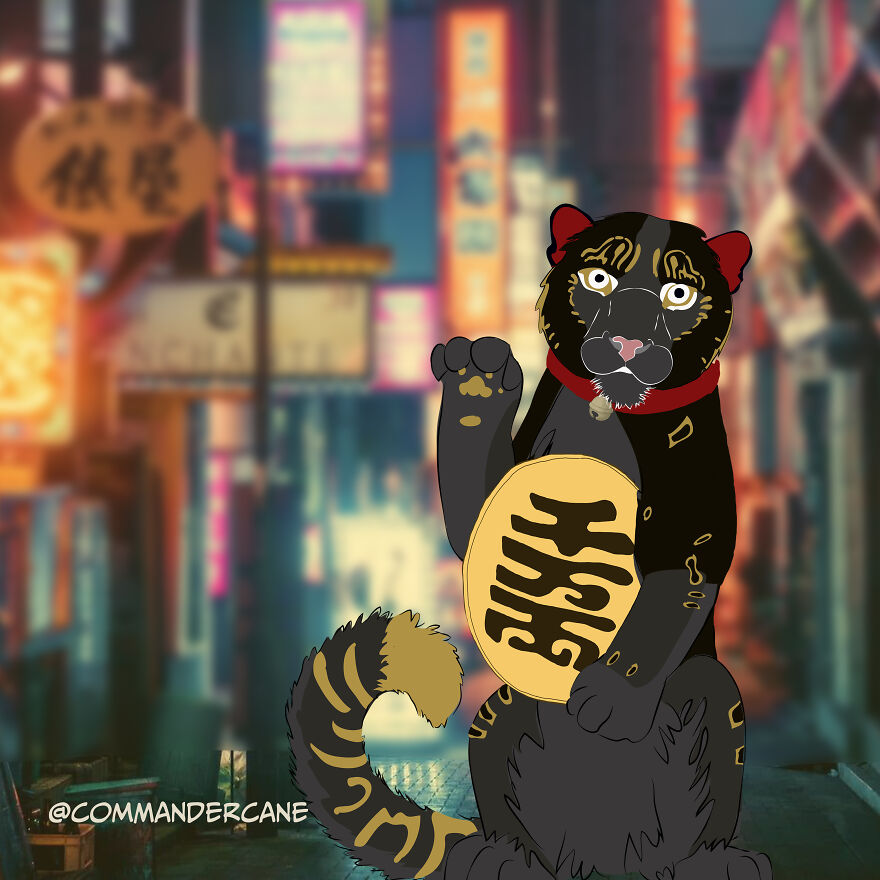 Maneki Neko From A Snow Leopard Pov