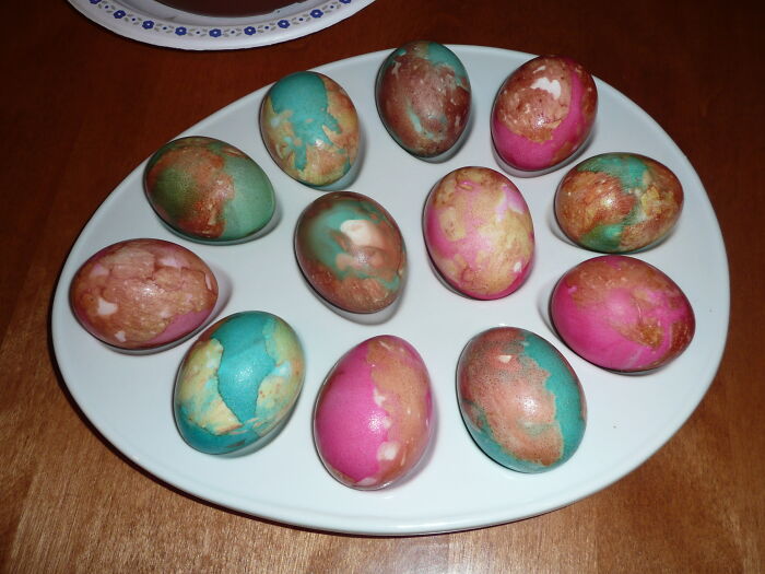 My Marbelized Easter Eggs.