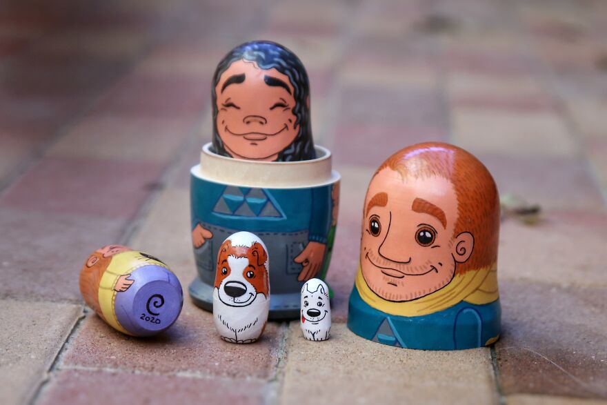 For This Holiday Season, I Created A Matryoshka Of My Family For This Holiday Season, I Created A Matryoshka Of My Family