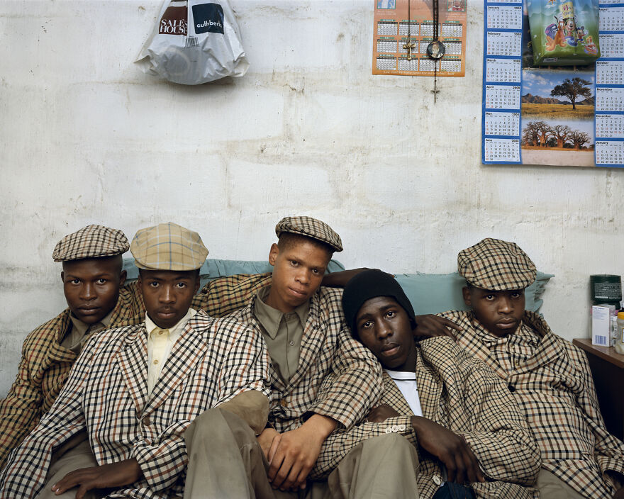 Loyiso Mayga, Wandise Ngcama, Lunga White, Luyanda Mzantsi And Khungsile Mdolo After Their Initiation Ceremony, Mthatha, 2008, "Kin"