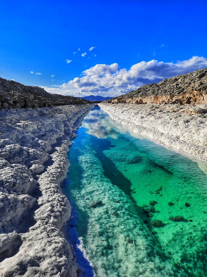 Salt Evaporation Trenches Near Amboy, Ca