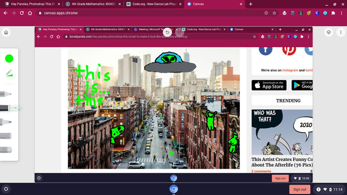 Not Much Of A Photo Shop., I Just Drew On It. And There Not Realy Attacking Just Liveing Every Day Lives... Kind Of