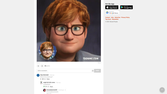 This Post From Last Week And The Comments The Celebrity One With The Filter