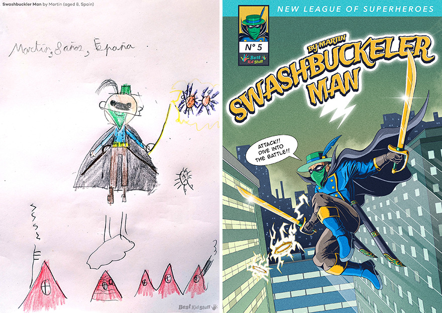 “Swashbuckler Man” (Super Espadachín) By Martin (Aged 8, Spain)