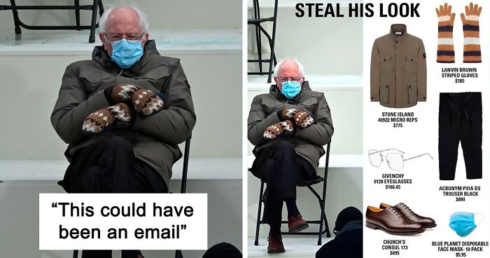 40 Of The Funniest Memes People Created After Bernie Sanders Was Captured Sitting Alone During Inauguration