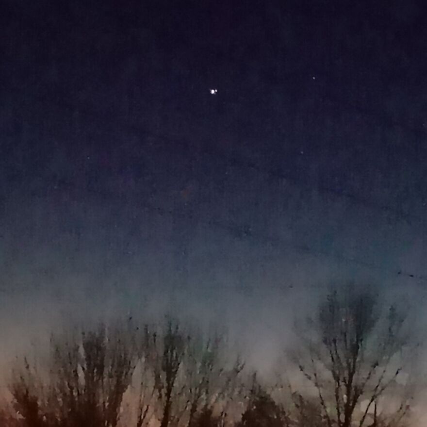 Saturn And Jupiter! (If You Zoom In You Can See The Rings)