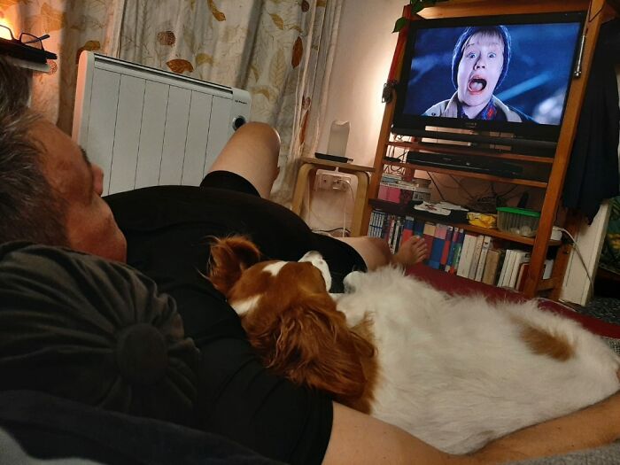 Watching Her Favorite Movie