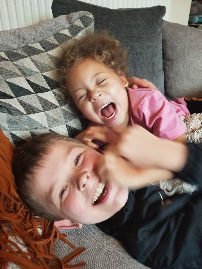 My Grandchildren Having A Tickling Competition