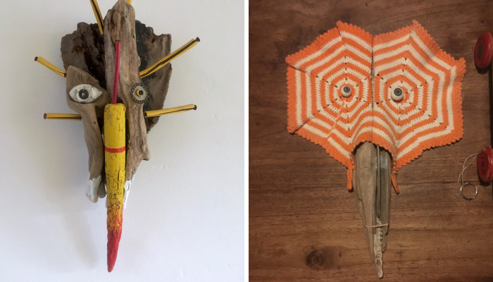 I Made Masks And Faces From Reclaimed Materials