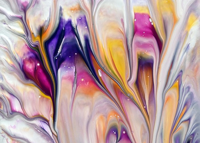 My Acrylic Pour Painting: A Simple Double Dip With Leftover Paint