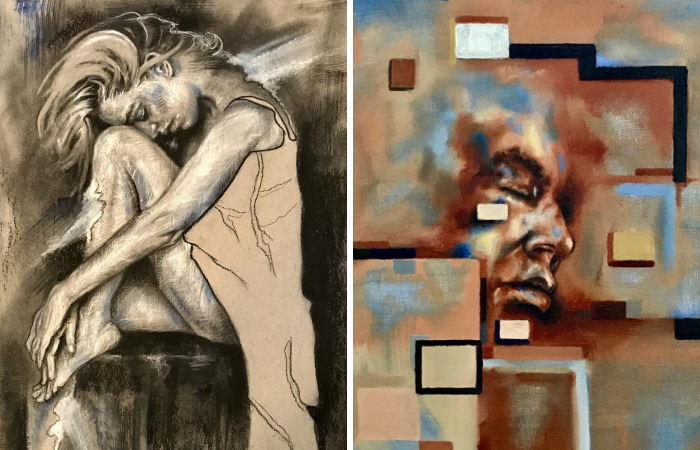 Using Art As A Source Of Solace During Difficult Times: My Collection Of Mixed Media Art Based Upon Mental Health Stigmas