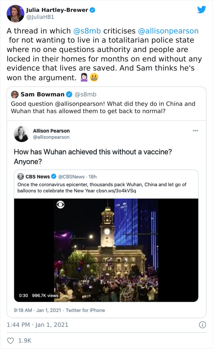 This “Takedown” Of Allison Pearson’s Question About Wuhan Is Going Viral