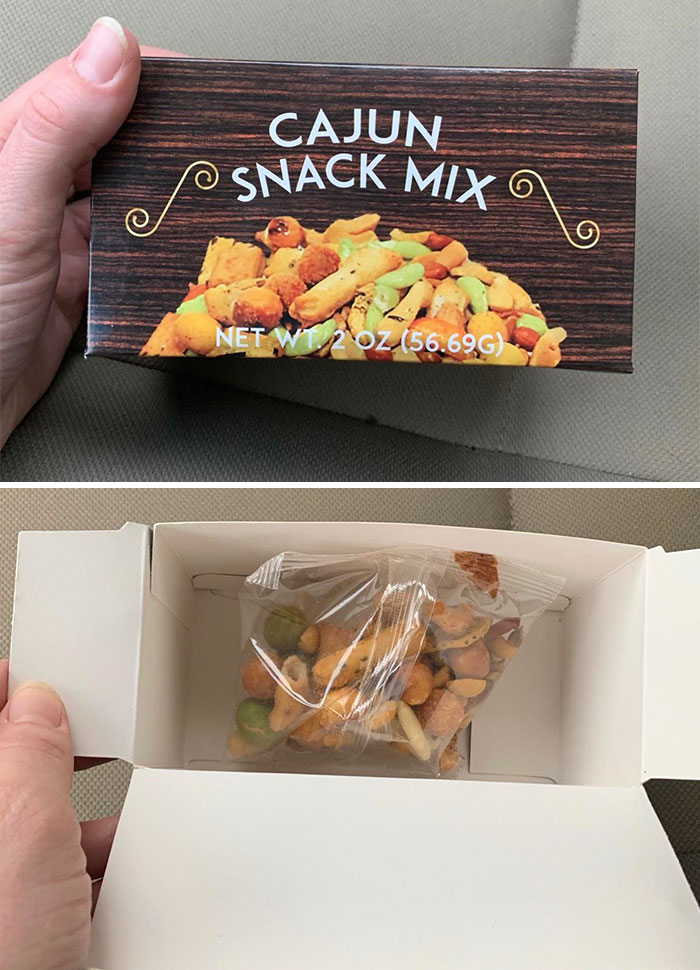 I’d Say The Contents Were About As Much As Those Little Bags Of Pretzels From The Airline