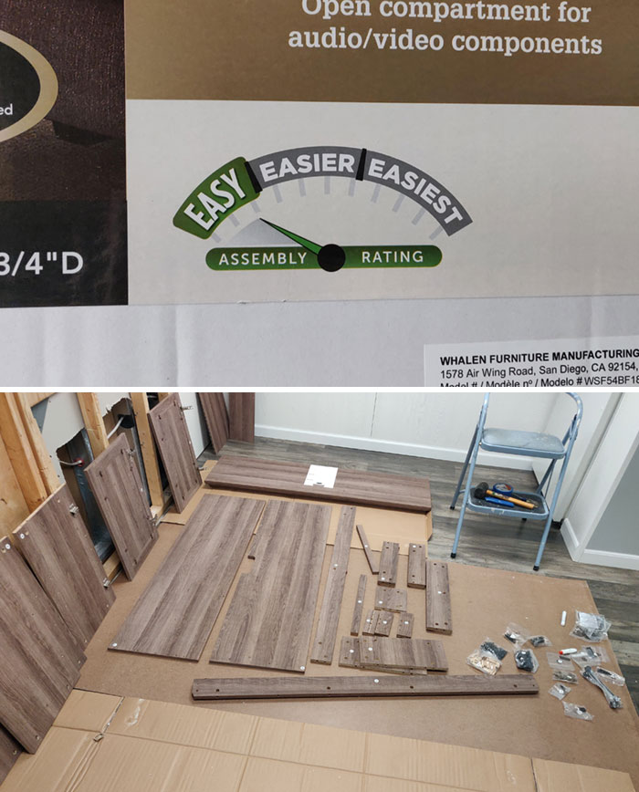The Assembly Rating On Our New TV Stand