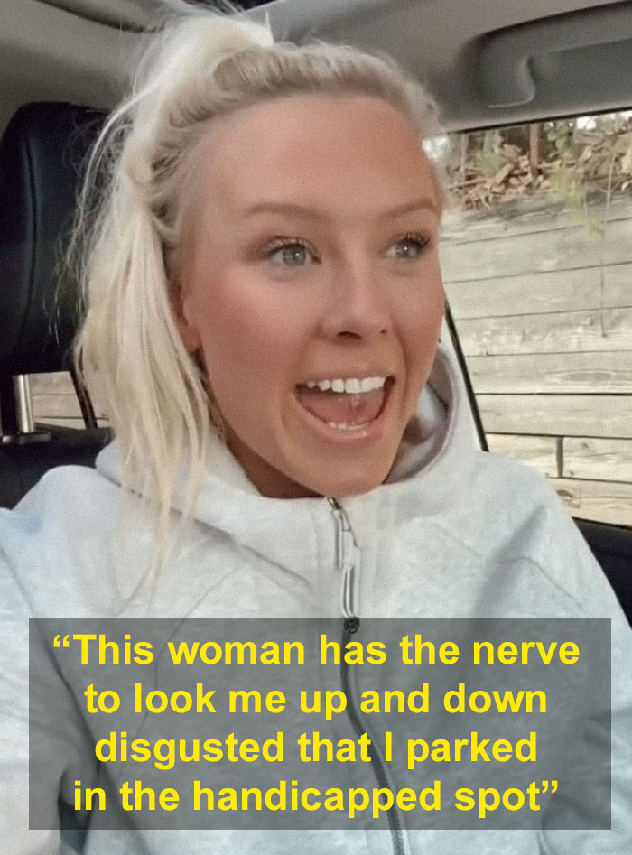 Woman With No Legs Gets Scolded For Parking In A Disabled Spot, And Her Powerful Response Goes Viral Woman With No Legs Gets Scolded For Parking In A Disabled Spot, And Her Powerful Response Goes Viral