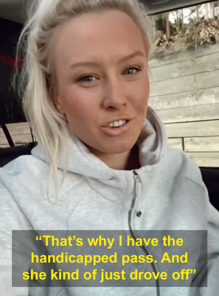 Woman With No Legs Gets Scolded For Parking In A Disabled Spot, And Her Powerful Response Goes Viral Woman With No Legs Gets Scolded For Parking In A Disabled Spot, And Her Powerful Response Goes Viral