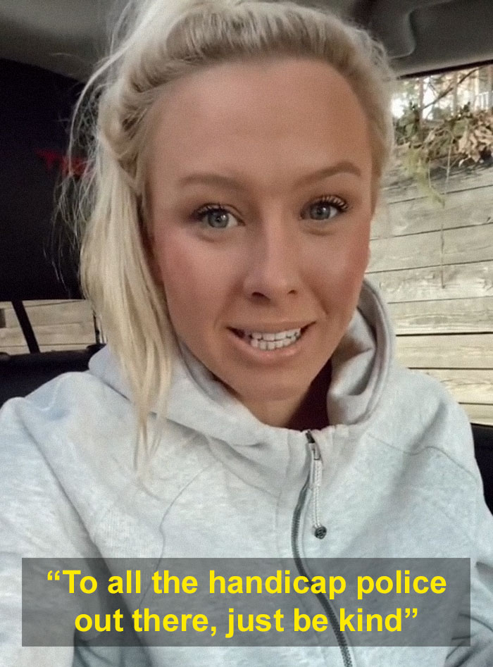 Woman With No Legs Gets Scolded For Parking In A Disabled Spot, And Her Powerful Response Goes Viral Woman With No Legs Gets Scolded For Parking In A Disabled Spot, And Her Powerful Response Goes Viral