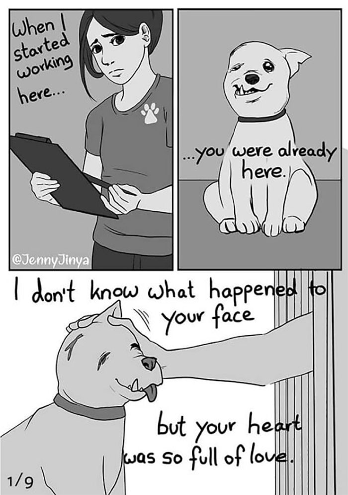 Artist Who Made People Cry With Her Grim Reaper Animal Comics Is Back, And This Time It's About Paying Tribute To Shelter Staff