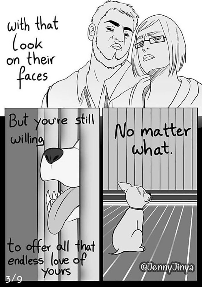 Artist Who Made People Cry With Her Grim Reaper Animal Comics Is Back, And This Time It's About Paying Tribute To Shelter Staff