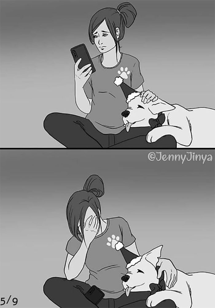 Artist Who Made People Cry With Her Grim Reaper Animal Comics Is Back, And This Time It's About Paying Tribute To Shelter Staff