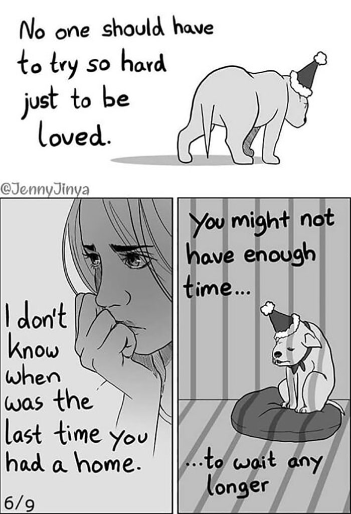 Artist Who Made People Cry With Her Grim Reaper Animal Comics Is Back, And This Time It's About Paying Tribute To Shelter Staff Artist Who Made People Cry With Her Grim Reaper Animal Comics Is Back, And This Time It's About Paying Tribute To Shelter Staff