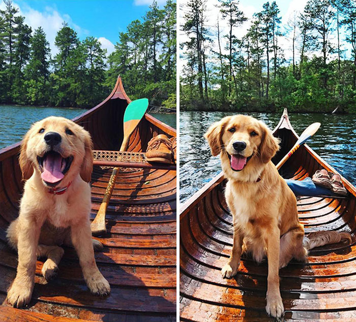 Same Shot, Same Spot, 1 Year Apart. Been A Great Year Together Bennie