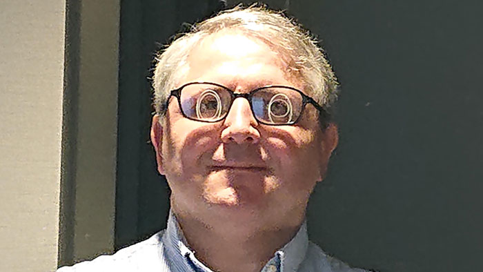 The Ring Mirror In My Hotel Bathroom Reflects Differently Off My Glasses Since Each Eye Has Its Own Prescription