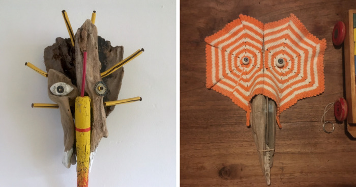 I Made Masks And Faces From Reclaimed Materials