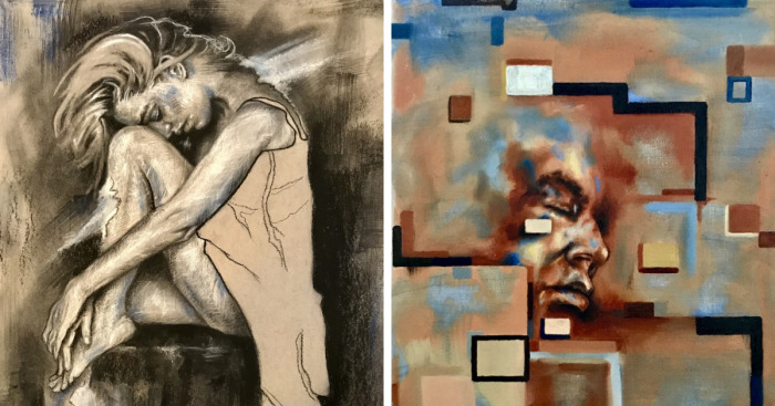 Using Art As A Source Of Solace During Difficult Times: My Collection Of Mixed Media Art Based Upon Mental Health Stigmas