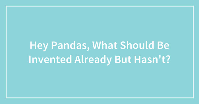 Hey Pandas, What Should Be Invented Already But Hasn’t? (Closed)