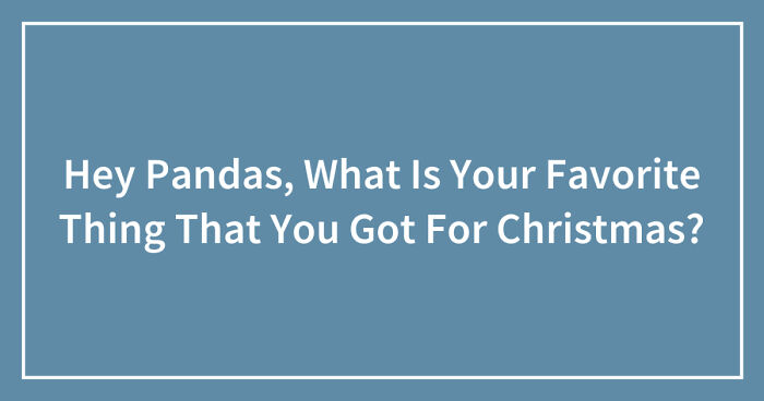 Hey Pandas, What Is Your Favorite Thing That You Got For Christmas? (Closed)