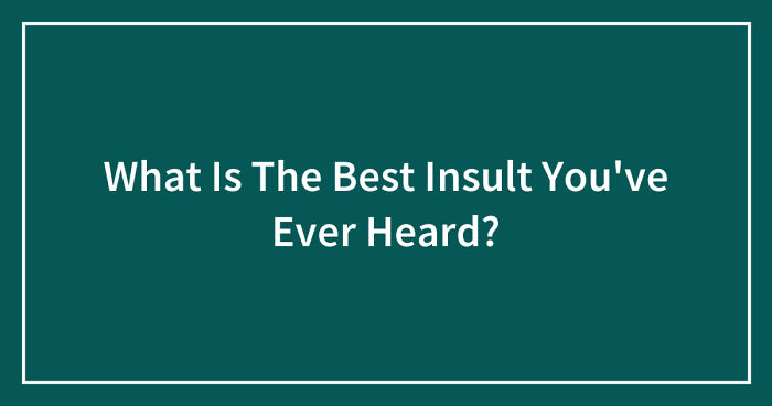Hey Pandas, What Is The Best Insult You’ve Ever Heard? (Closed)
