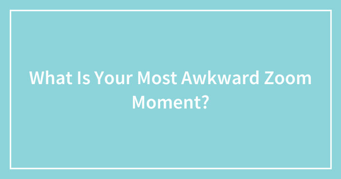 Hey Pandas, What Is Your Most Awkward Zoom Moment? (Closed)
