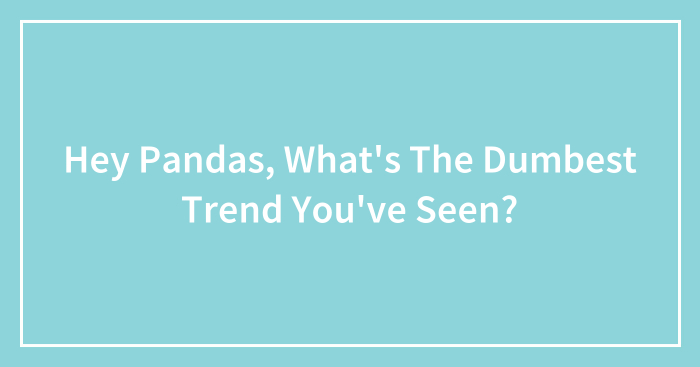 Hey Pandas, What’s The Dumbest Trend You’ve Seen? (Closed)