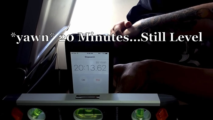 Conspiracy Theorist 'Proves' The Earth Is Flat With A Spirit Level On A Plane, And The 'Evidence' Is Making People Facepalm