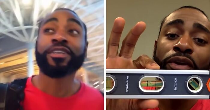 Conspiracy Theorist ‘Proves’ The Earth Is Flat With A Spirit Level On A Plane, And The ‘Evidence’ Is Making People Facepalm