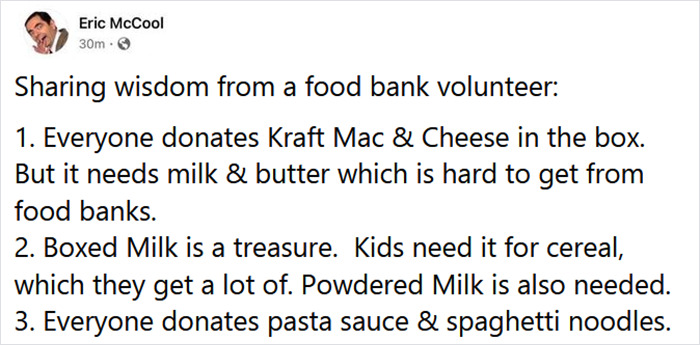 Woman Shares A List Of Acceptable Donation To Food Banks Which Gets Appreciated By 108K People On Twitter Woman Shares A List Of Acceptable Donation To Food Banks Which Gets Appreciated By 108K People On Twitter