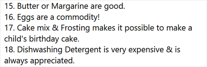 Woman Shares A List Of Acceptable Donation To Food Banks Which Gets Appreciated By 108K People On Twitter Woman Shares A List Of Acceptable Donation To Food Banks Which Gets Appreciated By 108K People On Twitter