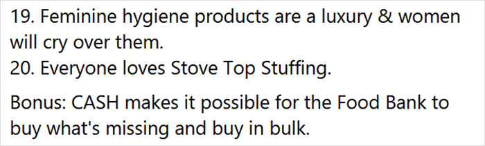 Woman Shares A List Of Acceptable Donation To Food Banks Which Gets Appreciated By 108K People On Twitter Woman Shares A List Of Acceptable Donation To Food Banks Which Gets Appreciated By 108K People On Twitter