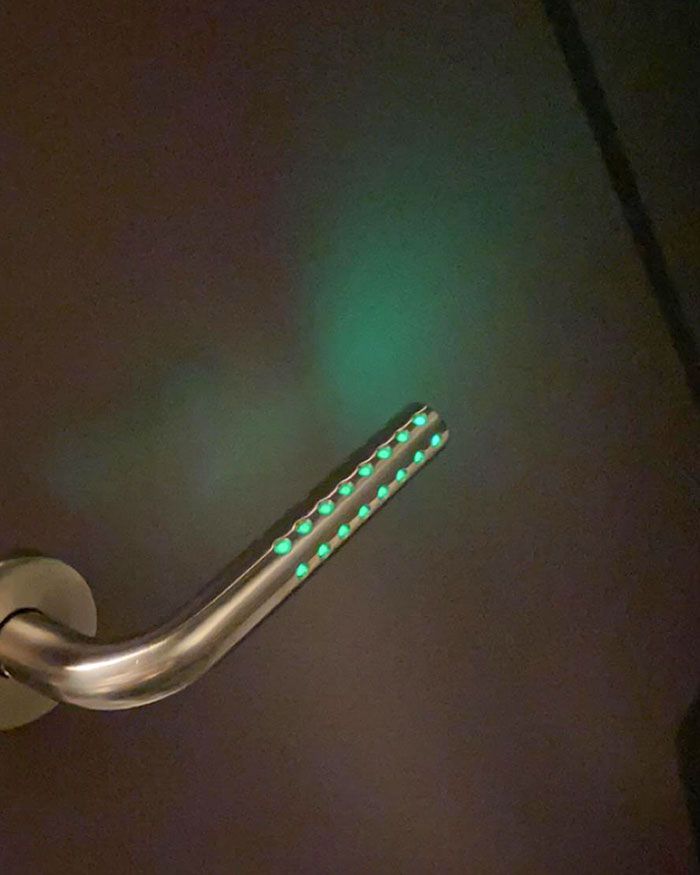 The Color On The Doorhandle Represents If The Door Is Unlocked Or Not