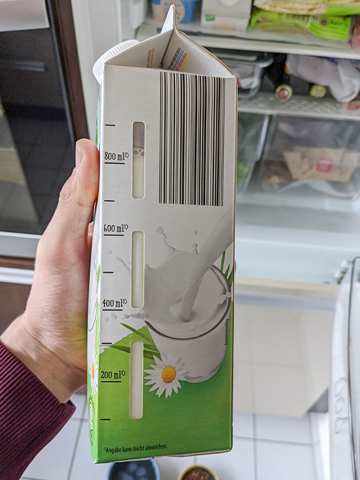 You Can See How Much Milk Is Left Inside