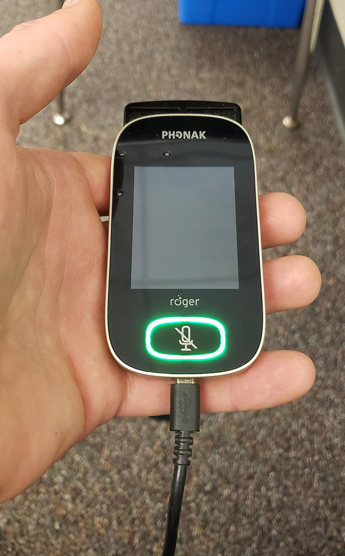 This Wearable Microphone One Of My Students Gave Me To Beam Directly To His Hearing Aids