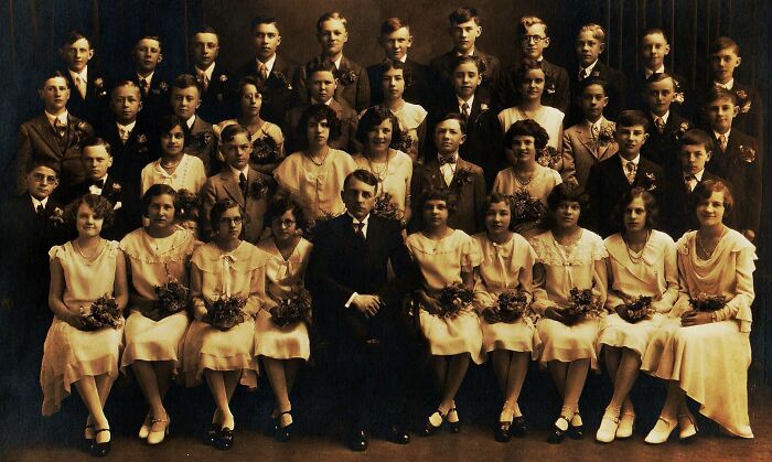 Great-Grandfather's Congregational Confirmation Pic, Grafton, Wi, 1913