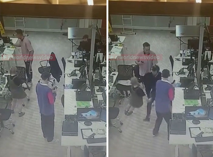 Man Recognizes A Woman Having A Seizure And Catches Her Before She Hits The Ground