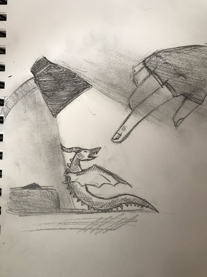 Tiny Angry Wyvern. Sorry It’s So Messy