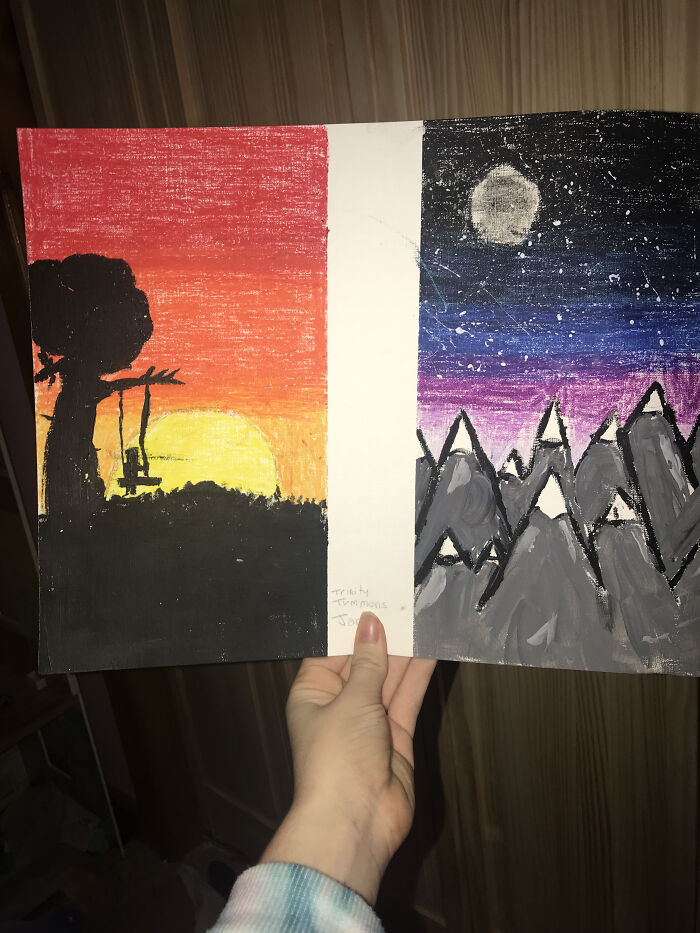 I Completely Went Out Of My Comfort Zone For This. I Usually Only Draw People And Never Use Color (I Don’t Think It Looks Good But Everyone Else Liked It)