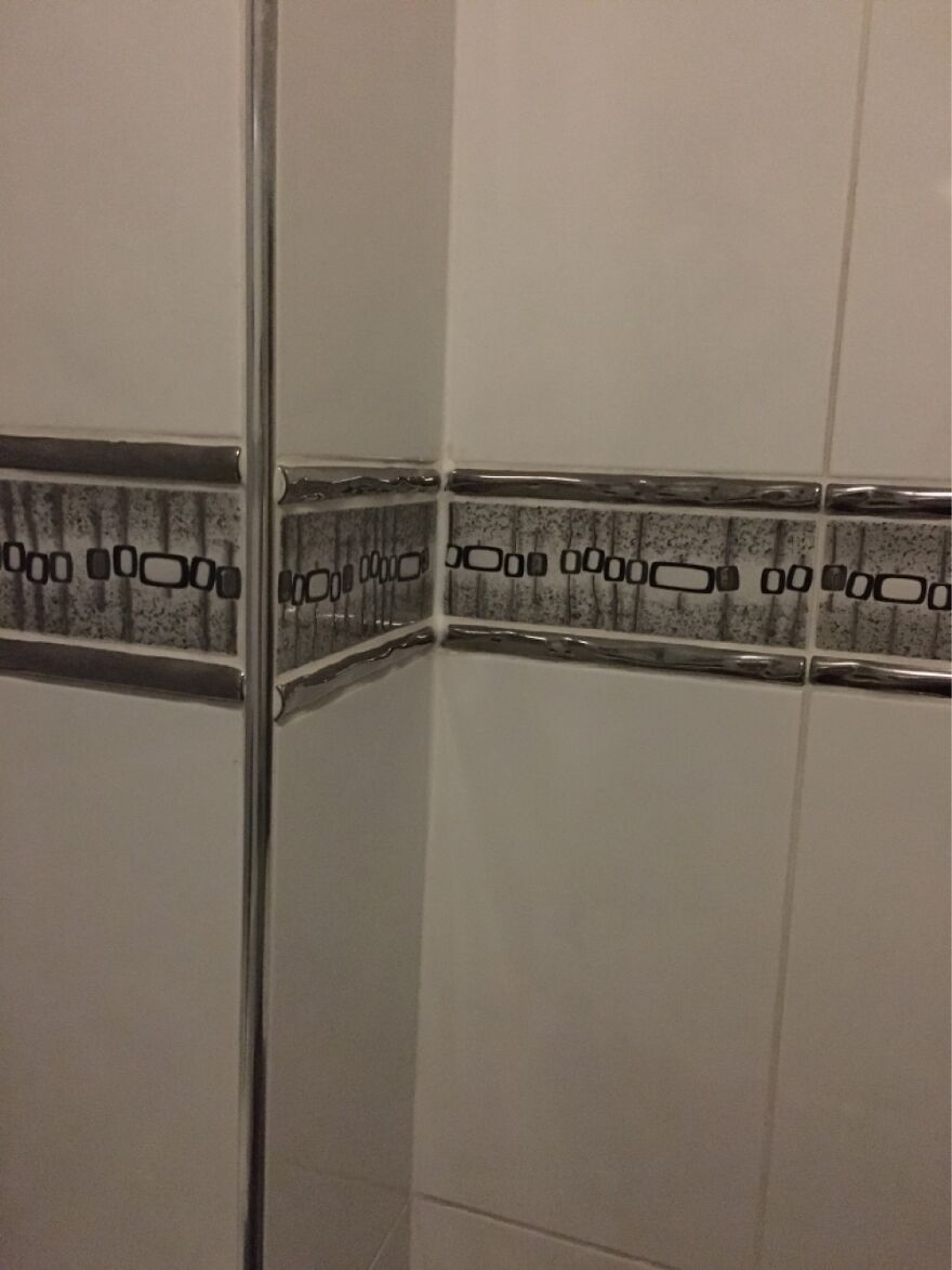Tiling Job On A Corner In The Bathroom...