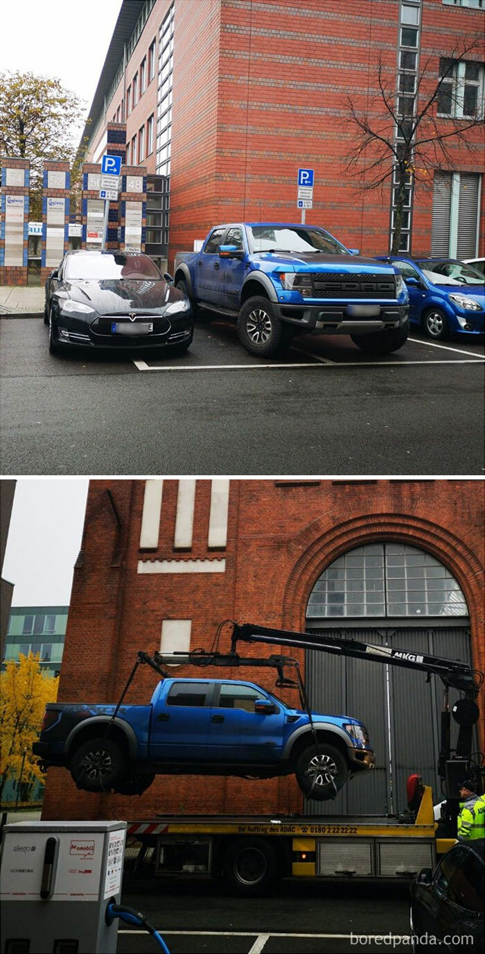 Block An Electric Charging Station... Get Towed