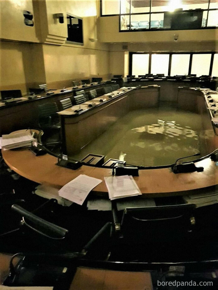 This Is Venice City Hall Right After The Approval Of A Climate Change Denial Amendment